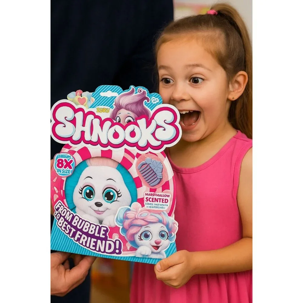 Shnooks Stuffed Mello Soft Plush Toy Marshmallow Scented Fluffy Hair Dead Stock